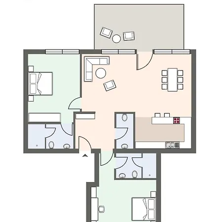 アパート Alte Schule Ehst ヴェスターヘーヴァー